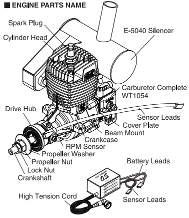 O.S. Engines機用二沖程汽油發動機GT22