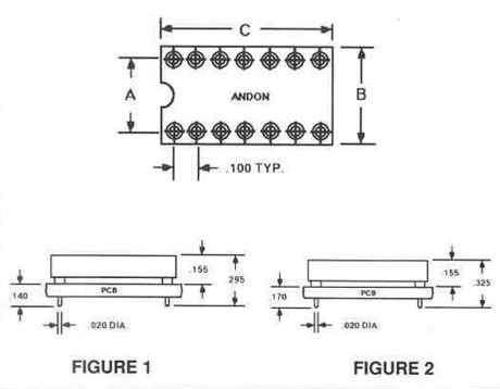 ANDON 200℃封閉框架ICDIP插座，不帶支架