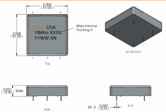 Bliley USATM-10MEX-XBXB超穩定OCXO